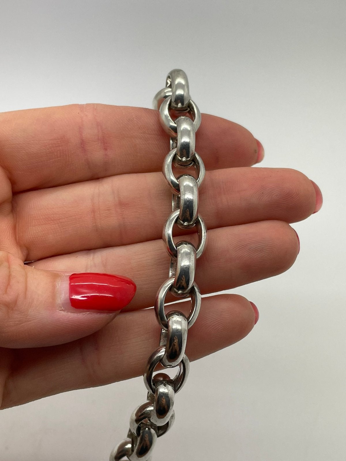 F272 Prachtige zilveren jasseron armband, Sieraden, Tassen en Uiterlijk, Ophalen of Verzenden, X, Zilver, Zilver
