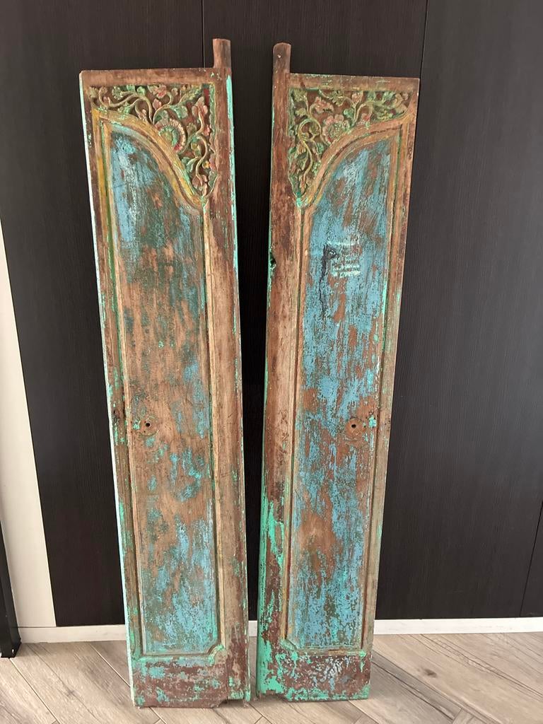 Twee Ibiza deuren - Decoratieve wandpanelen, Ophalen of Verzenden, Gebruikt
