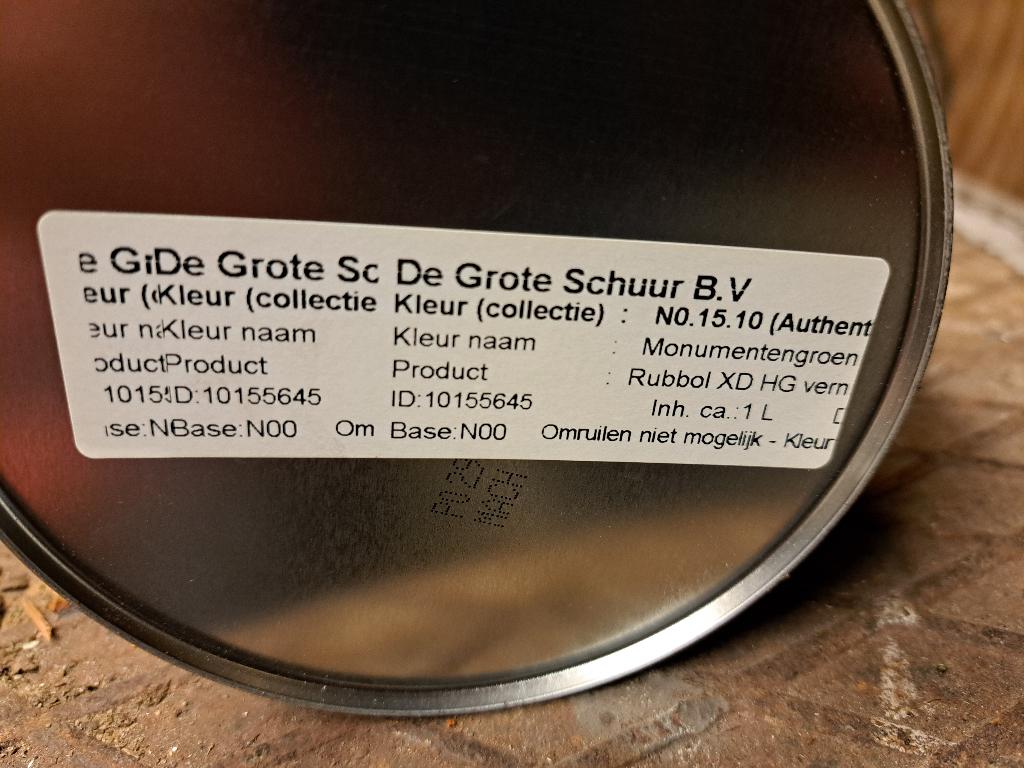 buiten verf monumenten groen NO 15 10, Nieuw, Ophalen of Verzenden, Verf, Minder dan 5 liter