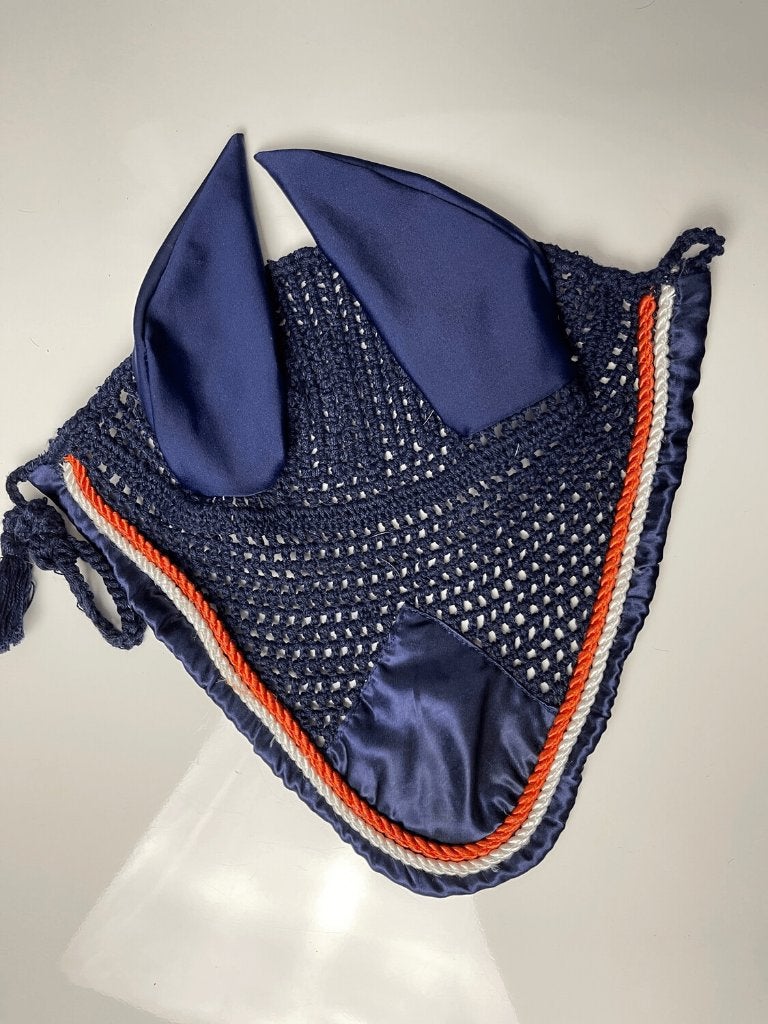 Oornetje donkerblauw cob, Dieren en Toebehoren, Paarden en Pony's | Hoofdstellen en Tuigage, Ophalen of Verzenden, Zo goed als nieuw