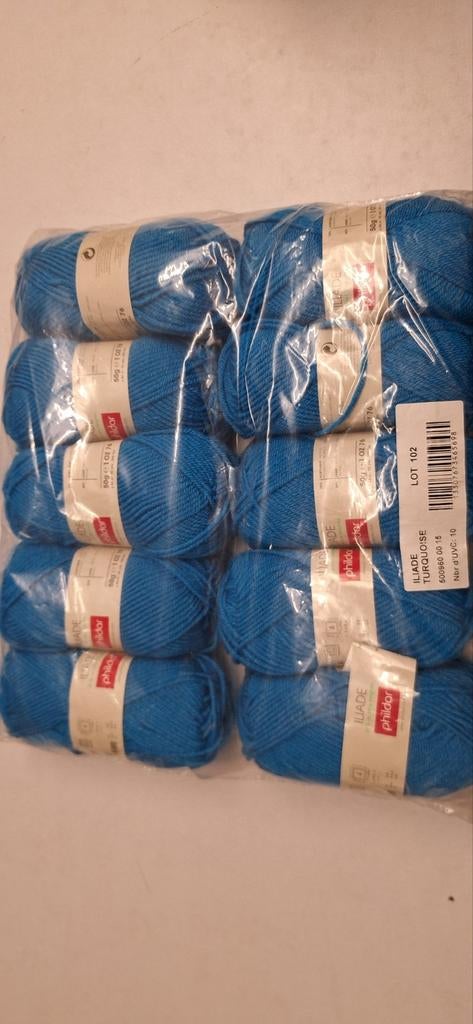 10 nieuwe bollen wol van Phildar., Ophalen of Verzenden, Nieuw, Breien of Haken, Wol of Garen