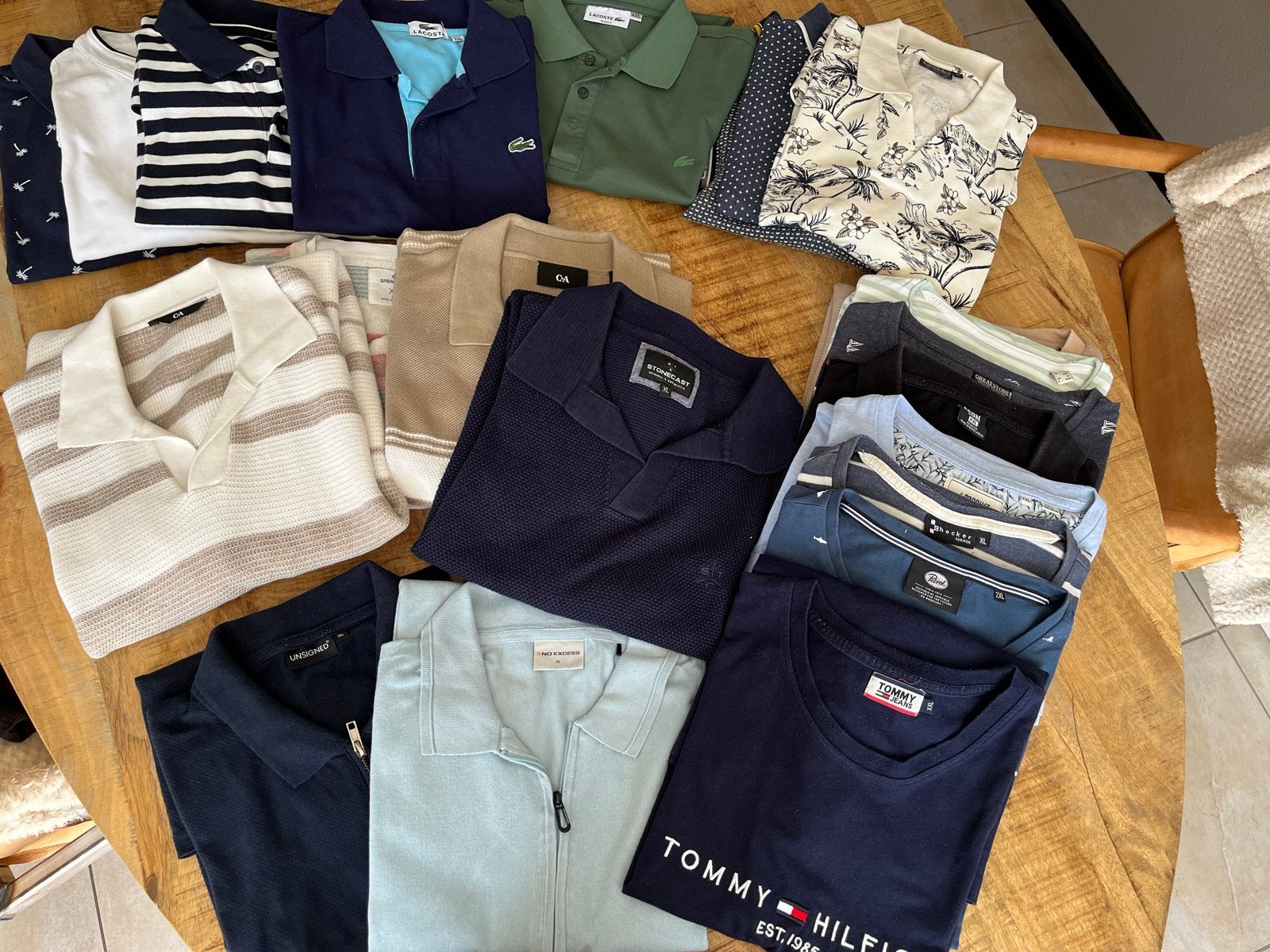 Diverse heren shirts en polo's - Tommy Hilfiger, Lacoste, Ophalen of Verzenden, Gedragen, Overige maten, Meerkleurig