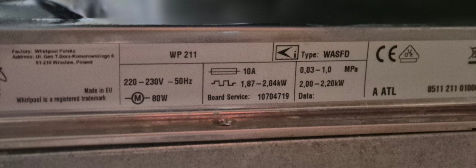 Whirlpool WASFD Inbouw Vaatwasser A+++ PowerDry PowerClean, Witgoed en Apparatuur, Vaatwasmachines, Ophalen of Verzenden, Inbouw
