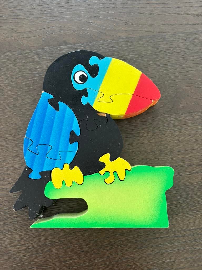 Decoratieve puzzel hout kaketoe, Verzamelen, Beelden en Beeldjes, Ophalen, Zo goed als nieuw