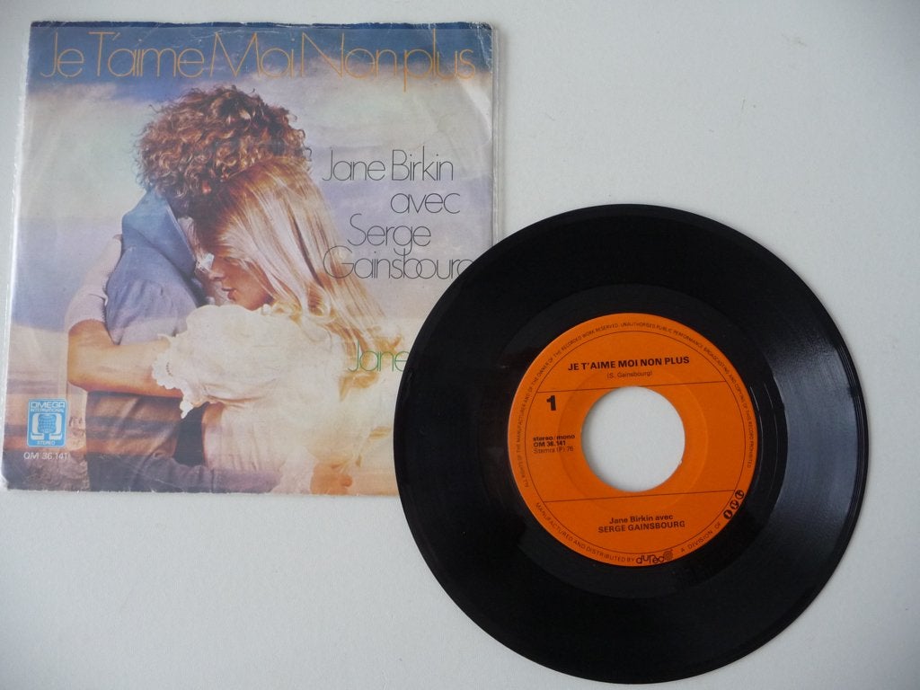 single JANE BIRKIN AVEC SERGE GAINSBOURG - JE TAIME MOI NON, Gebruikt, 7 inch, Ophalen of Verzenden, Pop
