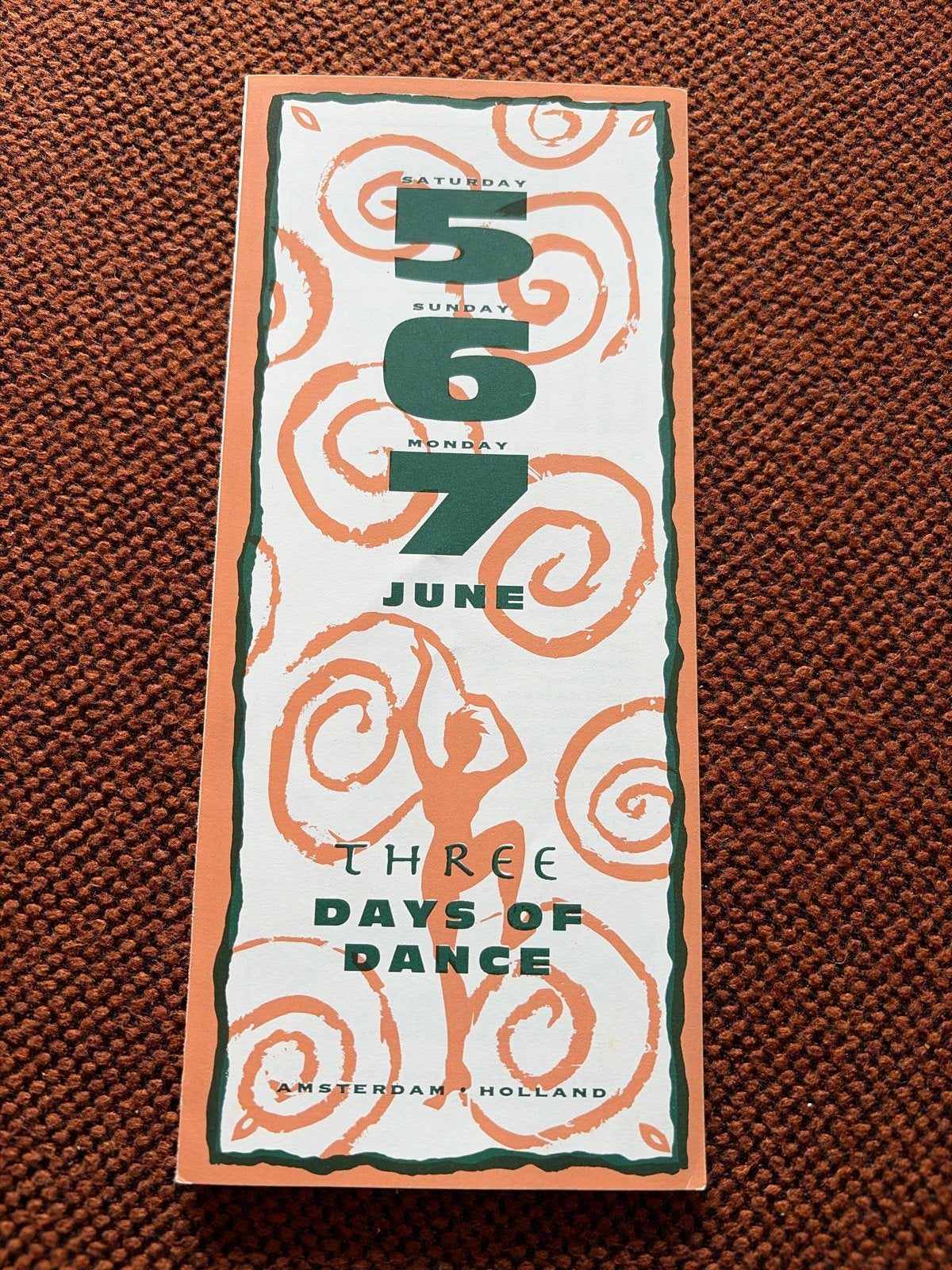 Flyer European Dance Music Convention 1993 (voorloper ADE), Eén persoon, Juni