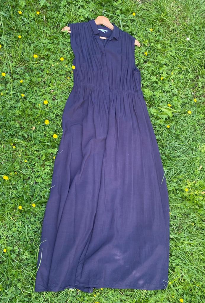 & Other Stories - Blauwe doorknoopjurk - Maat 40, Kleding | Dames, Jurken, Maat 38/40 (M), Blauw, Ophalen of Verzenden, Zo goed als nieuw