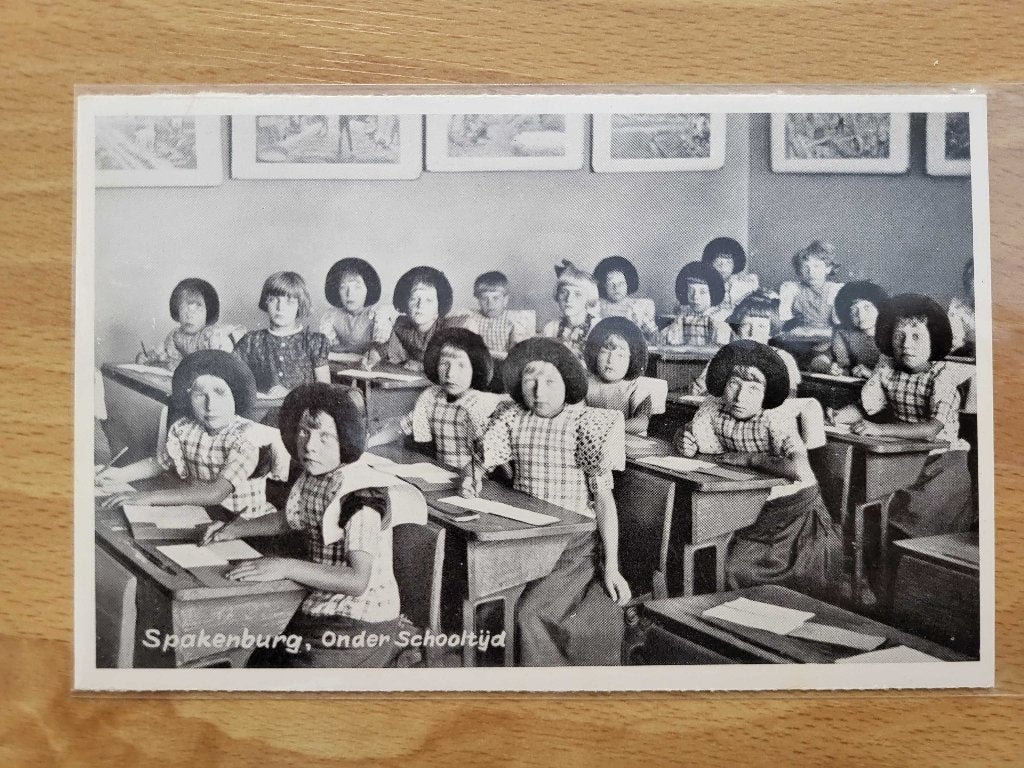 ansicht Bunschoten Spakenburg Onder schooltijd, Ophalen of Verzenden, Voor 1920, Utrecht