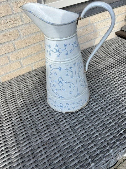 Emaille grote water kan ( Saks ), Antiek en Kunst, Ophalen of Verzenden