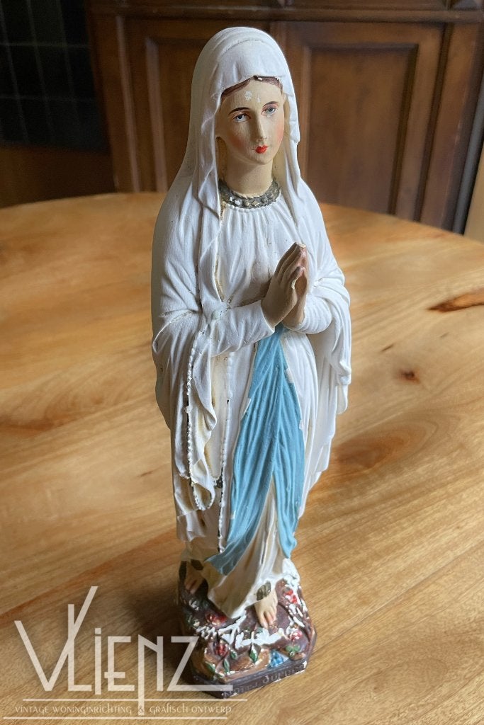 Antiek gipsen beeld Maria, Notre Dame de Lourdes, Ophalen, Gebruikt, Beeld(je), Christendom | Katholiek