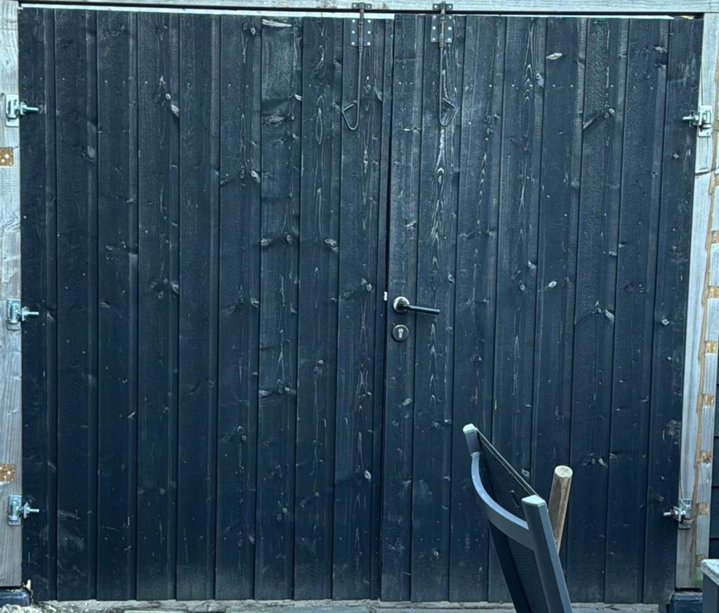 Schutting deuren tuin poort, Tuin en Terras, Tuinpoorten, Ophalen, Gebruikt, 150 tot 200 cm, Hout