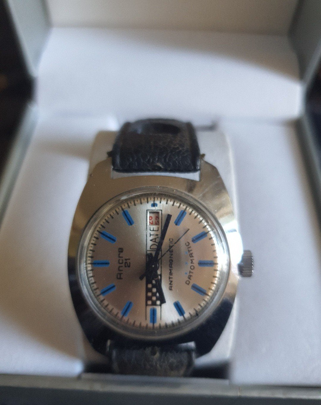 Ancre 21 heren horloge antimagnetic datomatic oph Amsterdam, Ophalen of Verzenden