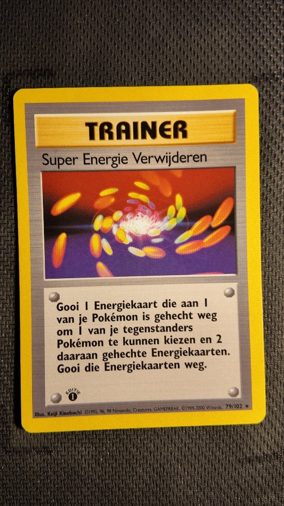 Super Energy Removal 79 Base 1st Ed | Pokemon kaart, Ophalen, Zo goed als nieuw, Losse kaart