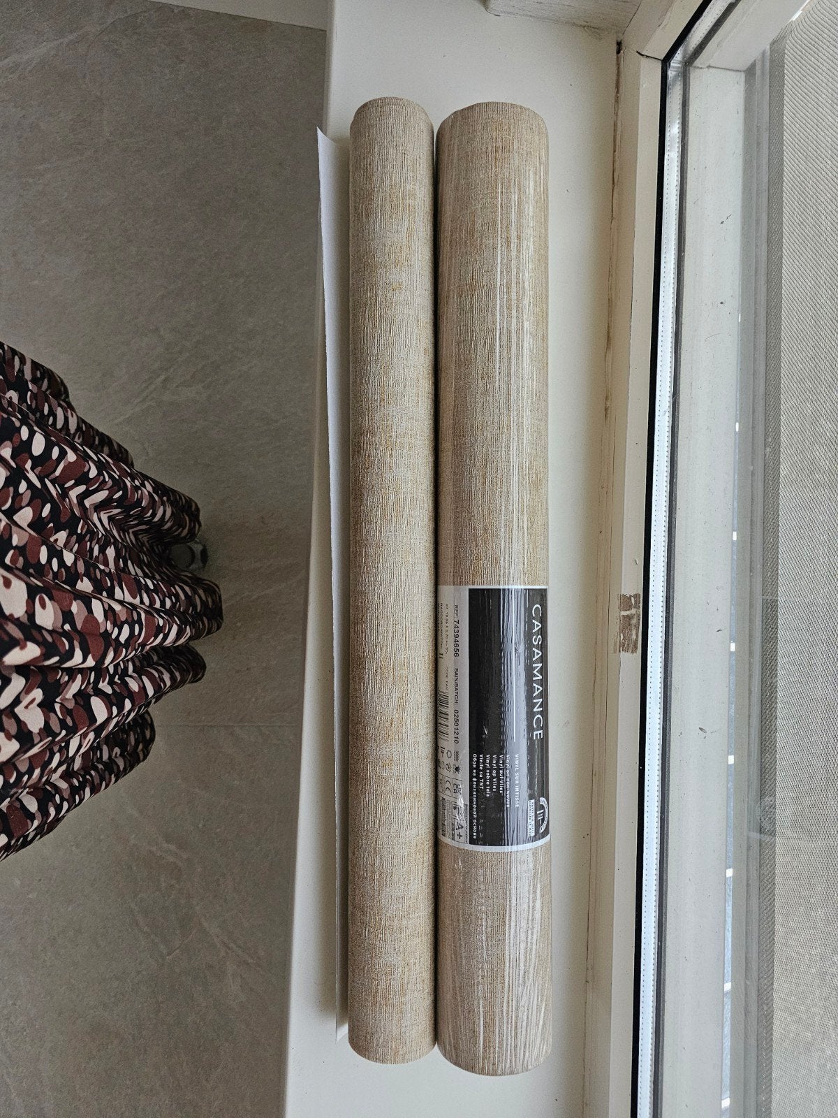 Casamance Le Velours Behang 74394656 - 1.5 rol, Beige, Modern, Ophalen of Verzenden, Textielbehang