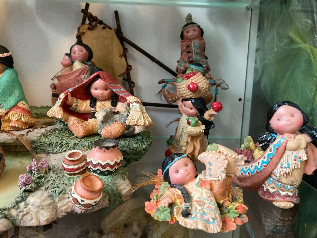 Indianen dorp tafereel, Ophalen of Verzenden, Zo goed als nieuw, Overige typen