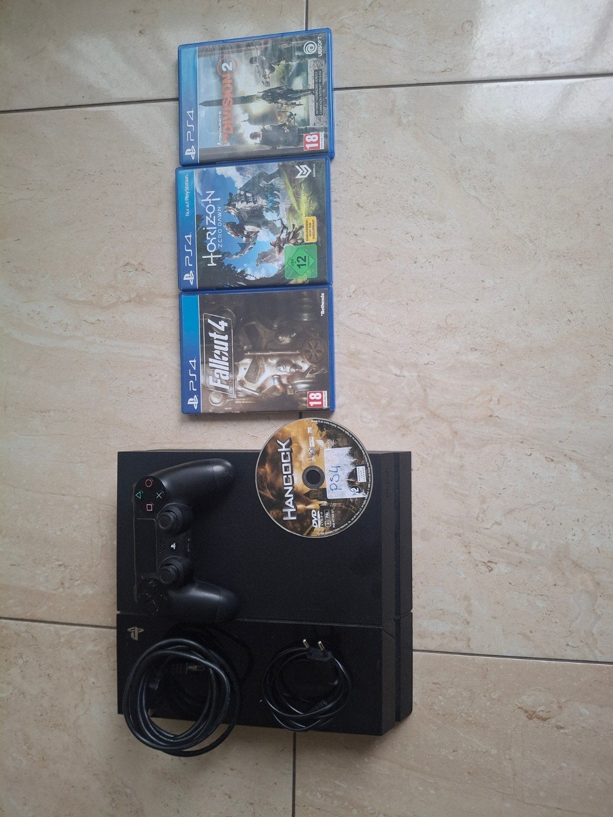 PlayStation 4 met 1 controller  en 4 games, Ophalen of Verzenden, Met 1 controller, Original, 500 GB