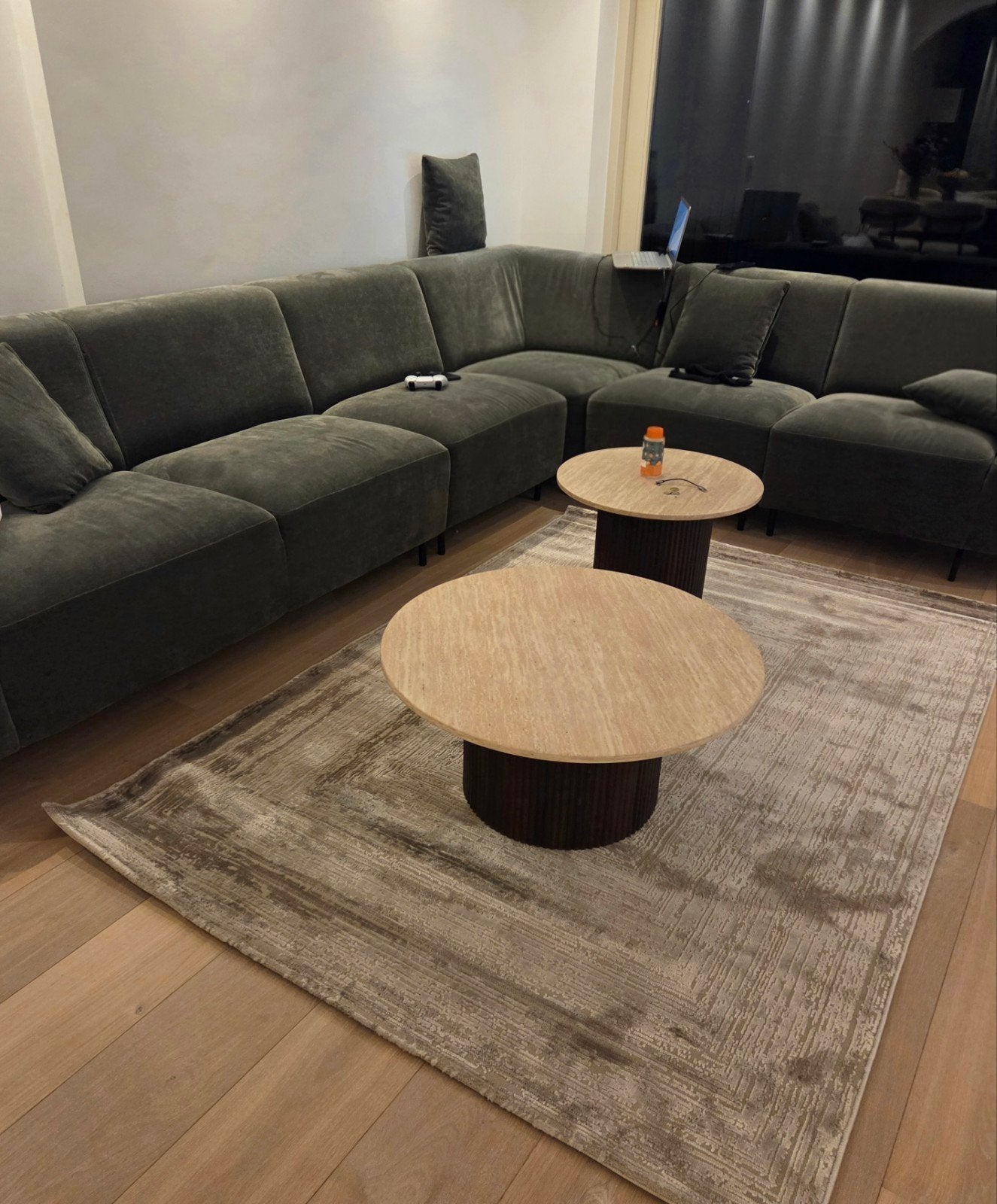 Vloerkleed taupe NIEUW, Ophalen, Bruin, 150 tot 200 cm, Modern