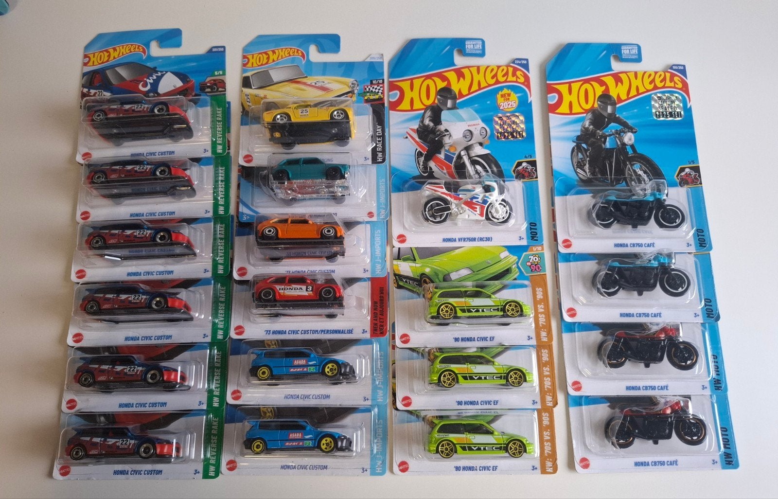 Hot Wheels Honda mainlines, Verzenden, Zo goed als nieuw