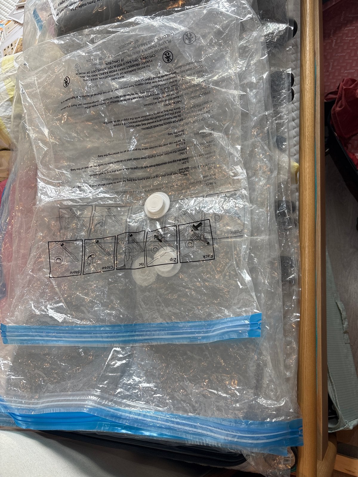 GRATIS Vacuum bags Vacuümzakken voor kleding en beddengoed, Ophalen, Gebruikt