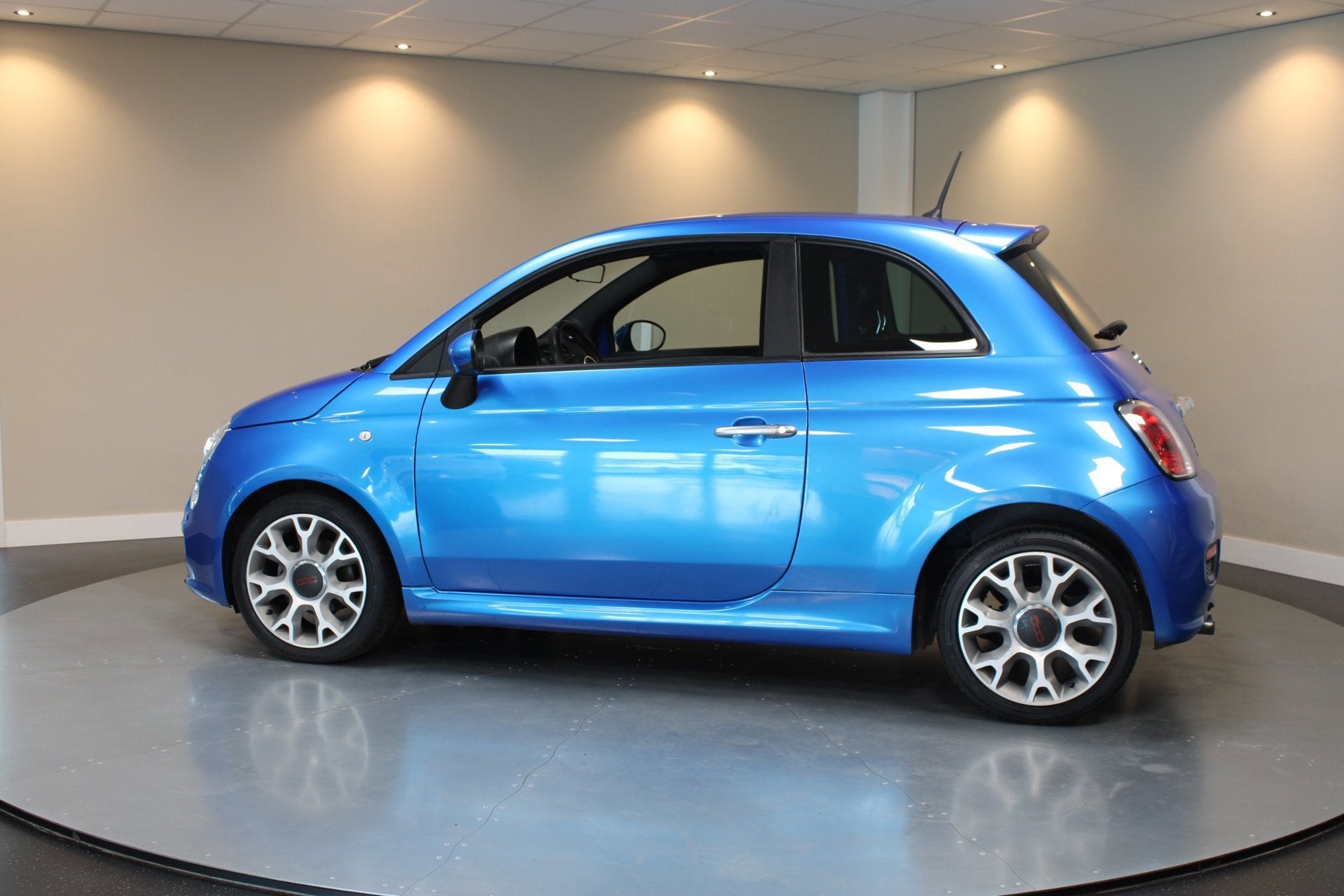 Fiat 500 0.9 TwinAir Turbo 500S *Azzurro Italia* Leer|Inters, Auto's, Voorwielaandrijving, Gebruikt, Parkeersensor, 905 kg