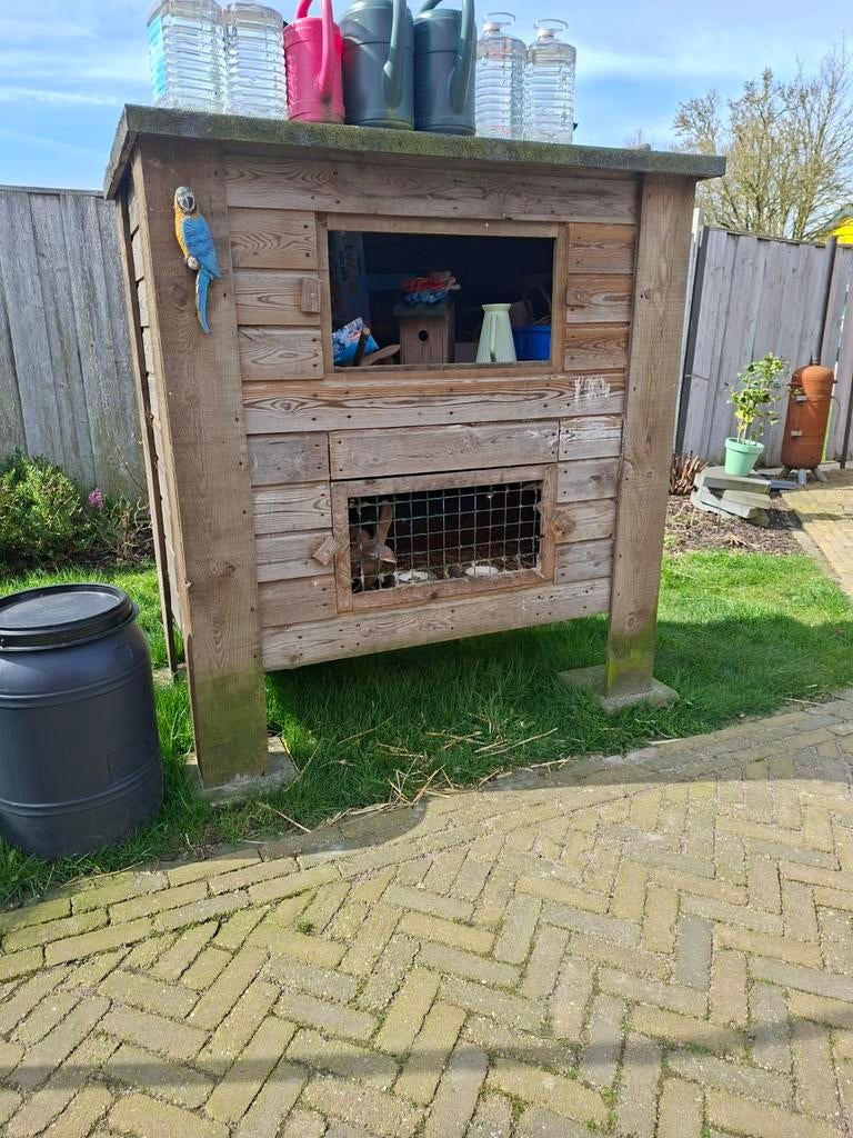 Konijnenhok gratis vlaamse reus 148 cm bij 87 cm, Dieren en Toebehoren, Ophalen of Verzenden, 90 cm of meer, Konijn, Hok