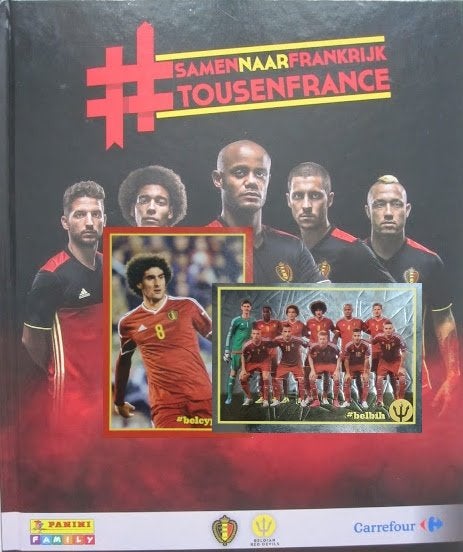 Belgian Red Devils - Samennaarfrankrijk 2016 - 5 stickers, Verzamelen, Ophalen of Verzenden, Nieuw, Sport