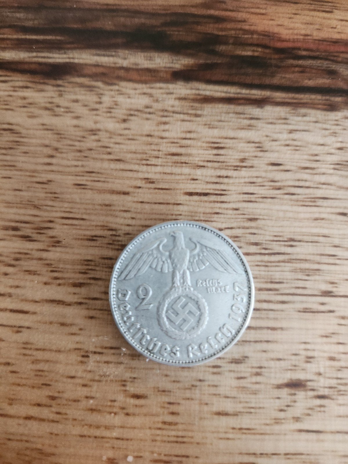 Zeldzame Duitse 2 Reichsmark munt 1937 Hindenburg, Ophalen of Verzenden, Duitsland, Losse munt