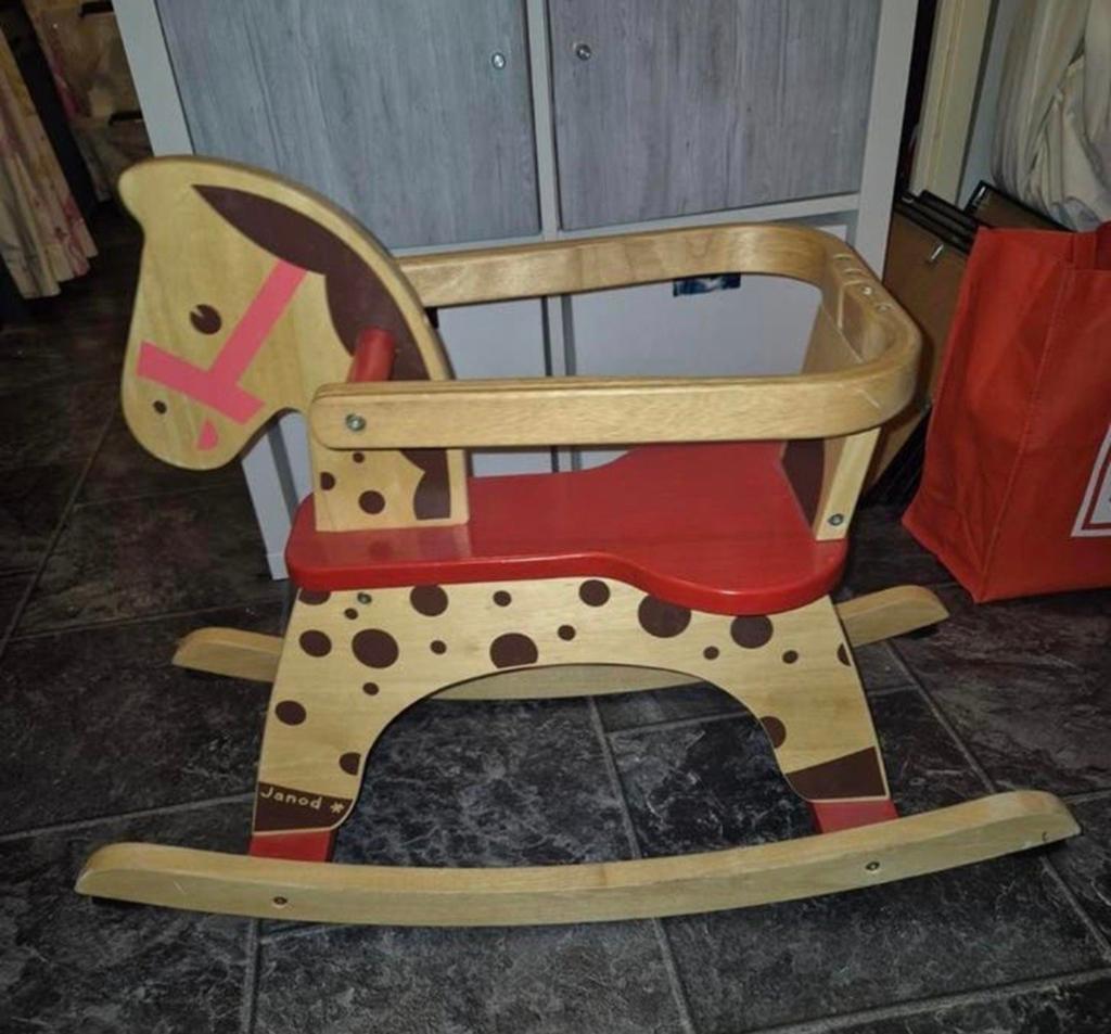 Janod Hobbelspeelgoed 2-in-1: Hobbelpaard en Loopstoel, Kinderen en Baby's, Speelgoed | Houten speelgoed, Ophalen of Verzenden