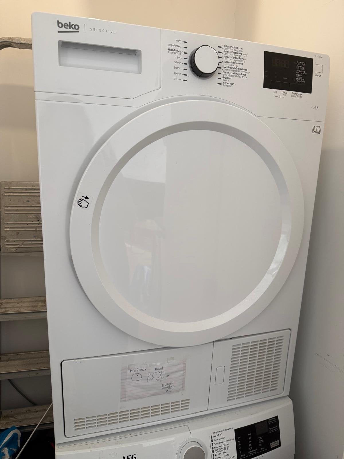 Gratis Beko wasdroger, Witgoed en Apparatuur, Wasdrogers, Niet werkend, Condens, Voorlader, 6 tot 8 kg, Minder dan 85 cm, Ophalen