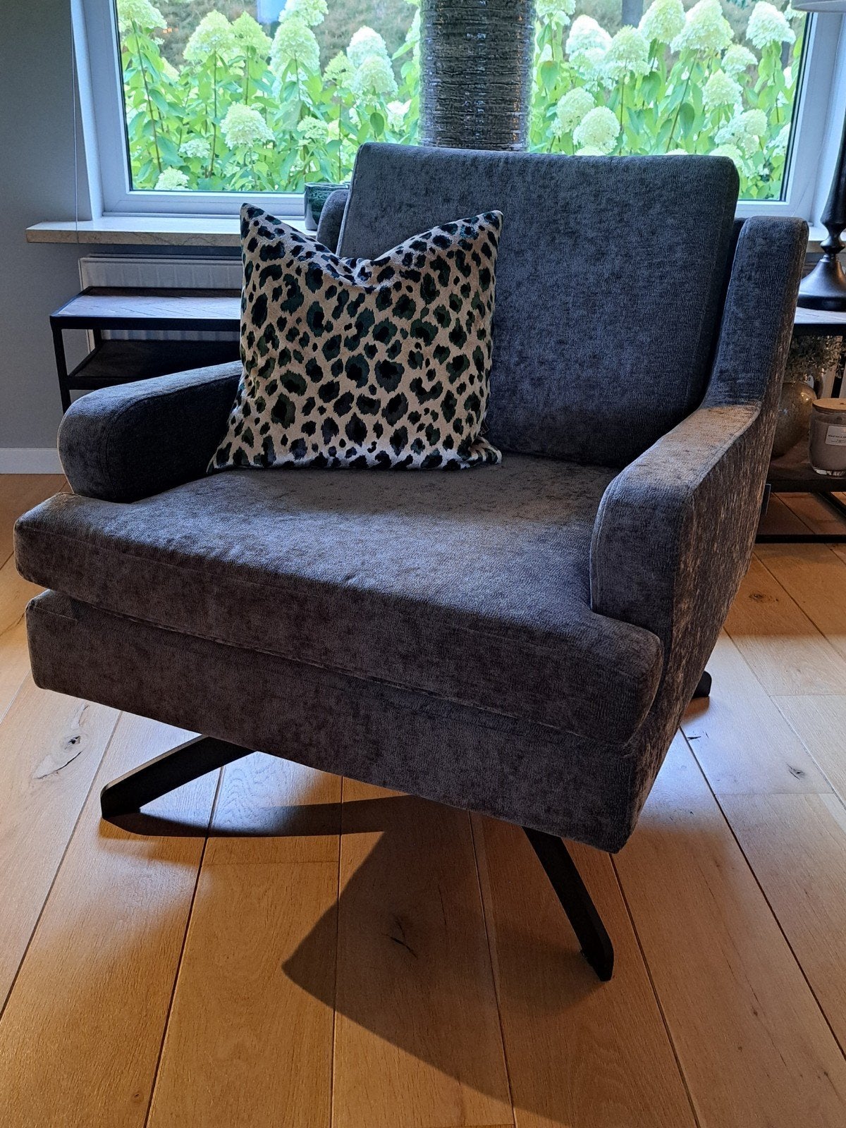 Hofstede Raanhuis topkwaliteit draaifauteuil, velours, nwst., Ophalen, Zo goed als nieuw, Stof, 50 tot 75 cm