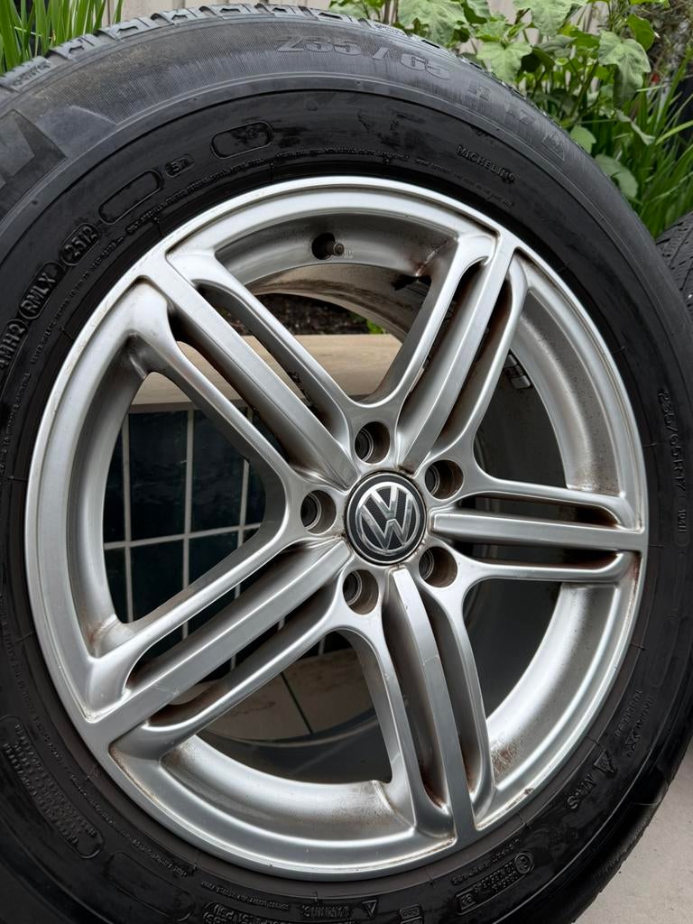 Onbeschadigde set audi vw velgen 5x112, Velg(en), 17 inch, Ophalen of Verzenden, Zomerbanden