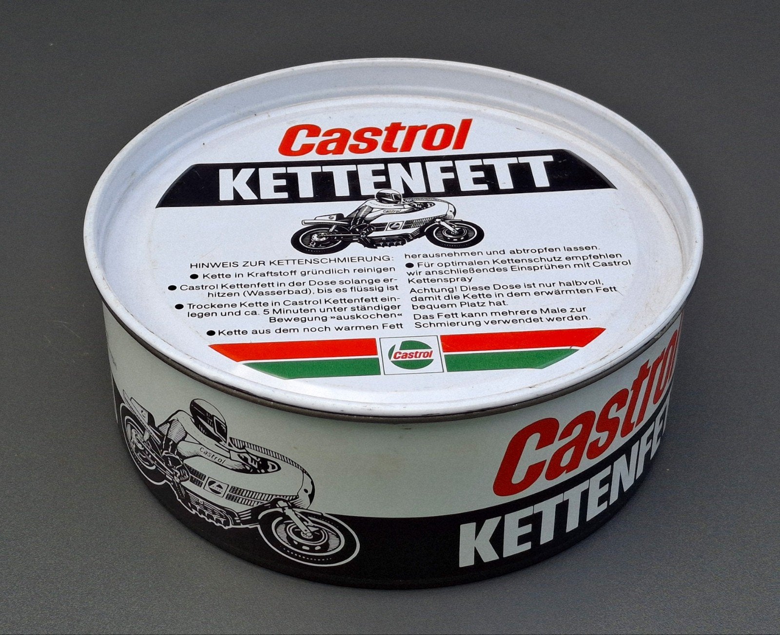 Castrol Kettingvet blik / olieblik motoren, Ophalen of Verzenden, Zo goed als nieuw, Verpakking
