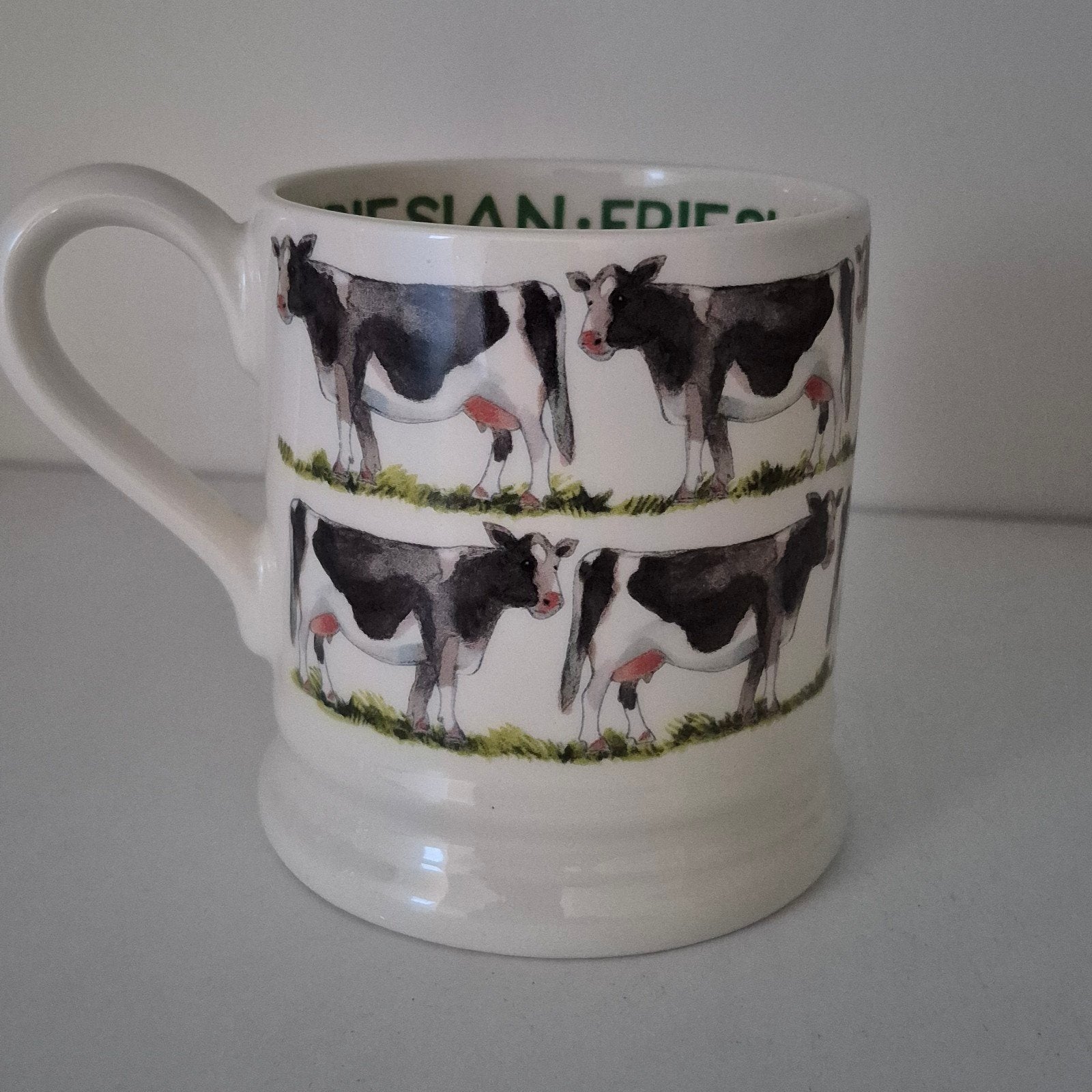 Emma Bridgewater mok 0.5 1/2pt Friesian Cow koe nieuw, Nieuw, Emma Bridgewater, Overige stijlen, Aardewerk