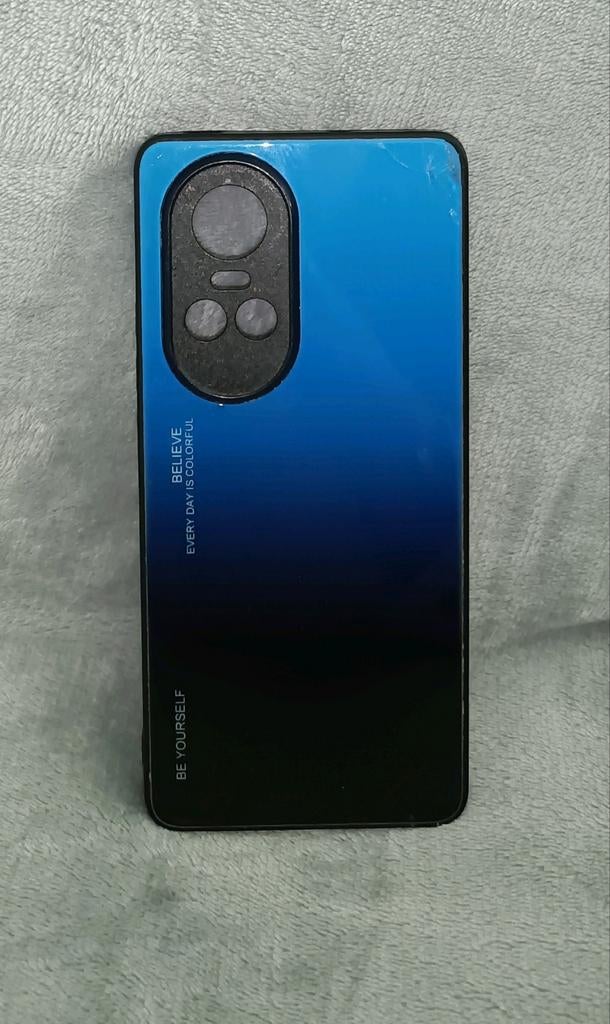 ⭐Hoesje Oppo Reno10- Blauw/Zwart, Ophalen, Zo goed als nieuw, Hoesje of Tasje, Blauw