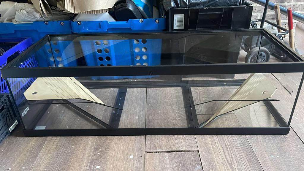 Glazen aquarium / terrarium 104 x 40 x 30 cm, Dieren en Toebehoren, Vissen | Aquaria en Toebehoren, Ophalen, Zo goed als nieuw