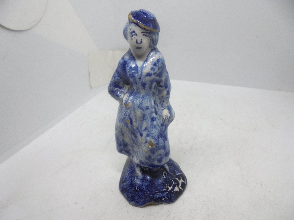 delft aardewerk sculptuur meisje vrouw 18- 19 eeuw, Ophalen of Verzenden