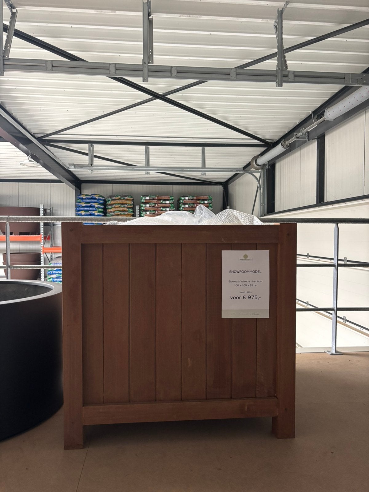 Hardhouten bloembak Valencia, Tuin en Terras, Bloembakken en Plantenbakken, Ophalen, Adezz Uden, 100 cm of meer, Vierkant