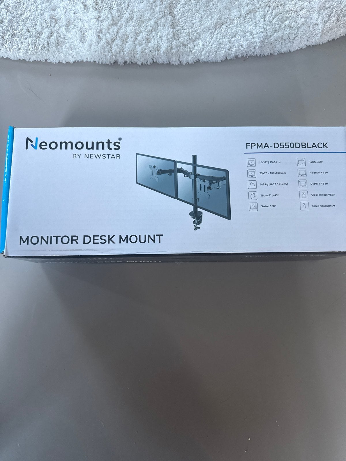 Neomounts monitor steun voor 2 monitoren