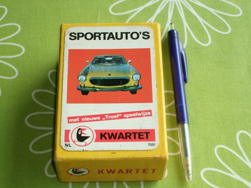 Vintage Sportauto's kwartet - Raaf kwartetspel - nr 7591, Ophalen of Verzenden, Gebruikt, Kwartet(ten)