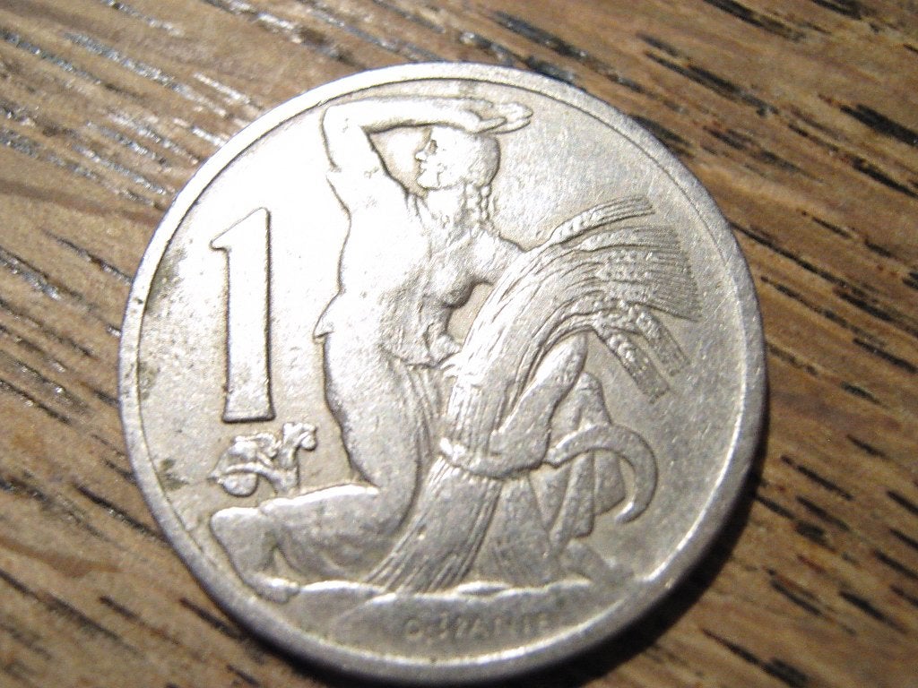 Tjechoslowakije 1 Koruna 1922 #3, Ophalen of Verzenden, Overige landen, Losse munt