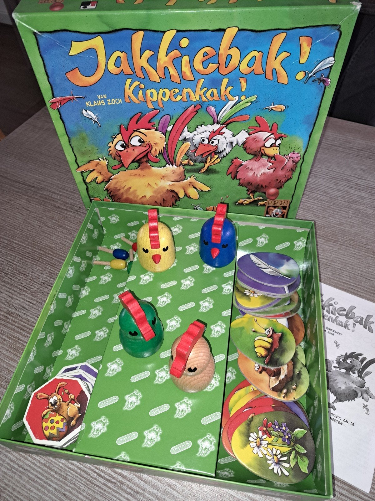 Jakkiebak! Kippenkak!, Drie of vier spelers, Ophalen of Verzenden, Zo goed als nieuw, Klaus Zoch