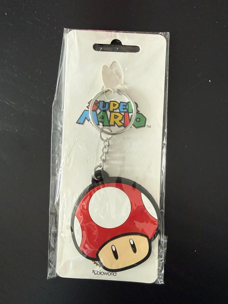 Nintendo Super Mario Bros. Red Mushroom Rubber sleuthanger, Ophalen of Verzenden