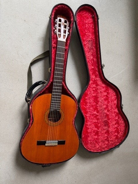 spaanse gitaar, Ophalen of Verzenden, Gebruikt, Klassieke of Spaanse gitaar, Met koffer