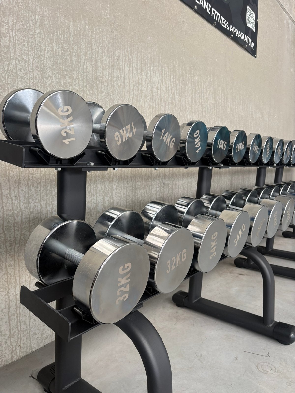 1-50kg chrome dumbells splinternieuw, Ophalen, Nieuw, Dumbbell