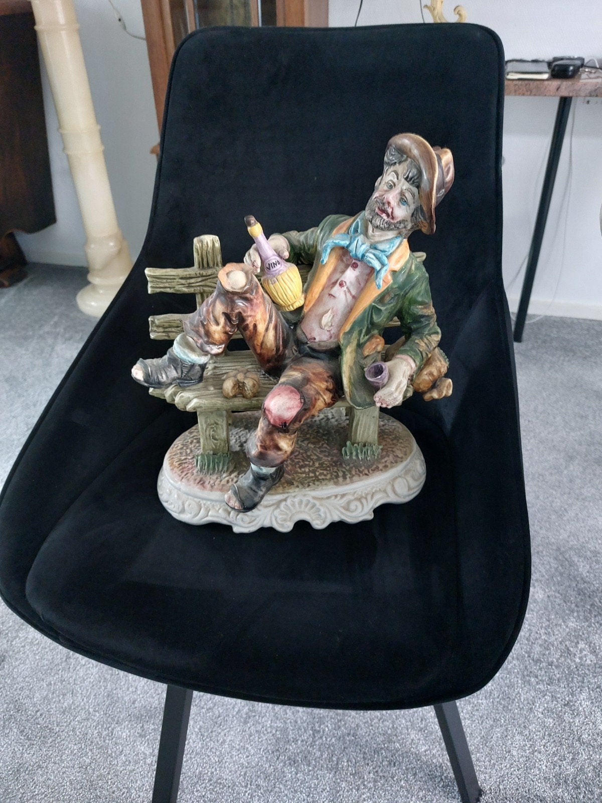 Vintage Italiaanse Keramische Zwerver Beeldje, Ophalen