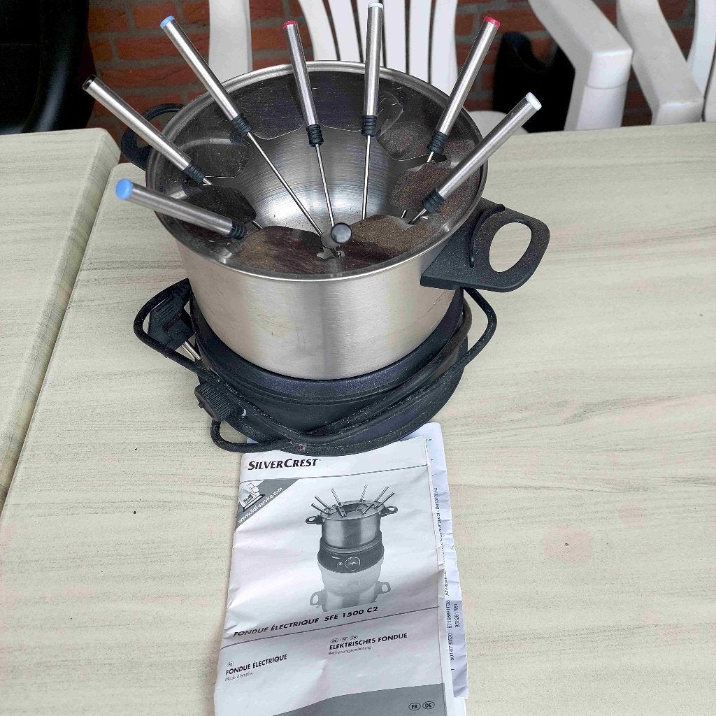Fonduestel elektrisch, Ophalen of Verzenden, Zo goed als nieuw, Elektrisch, Fondueset