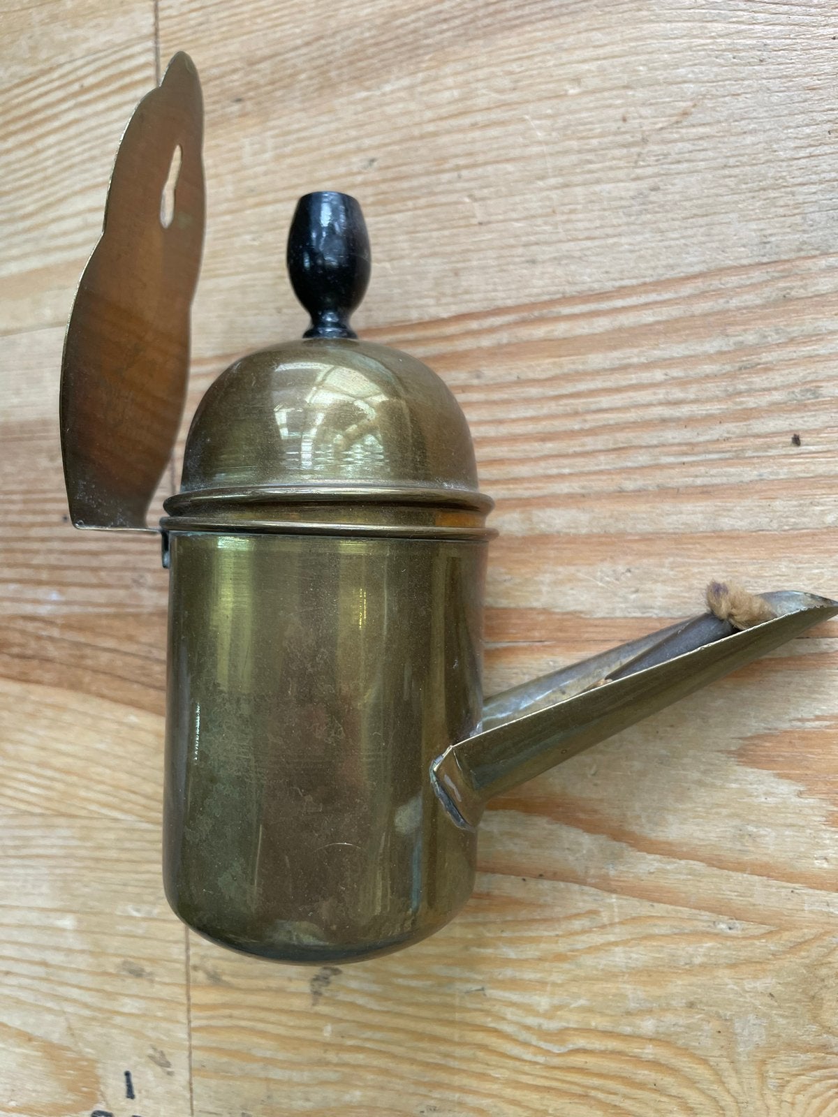 Antieke Messing Olielamp (wd-30), Antiek en Kunst, Antiek | Lampen, Ophalen of Verzenden