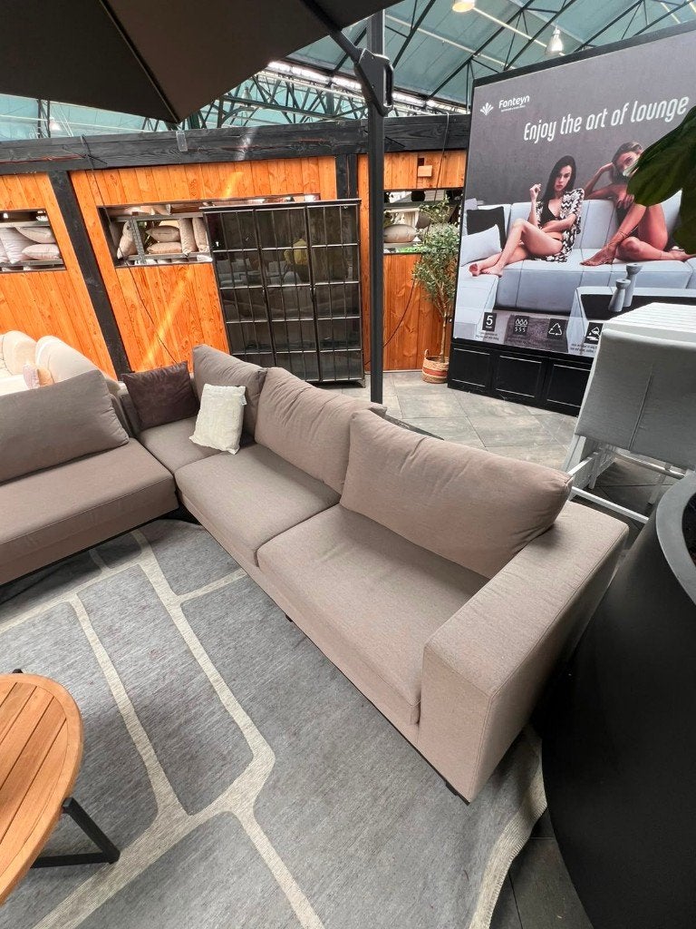 Loungeset Ego Taupe | SHOWROOMMODEL, Ophalen, Bank, Aluminium, Zo goed als nieuw