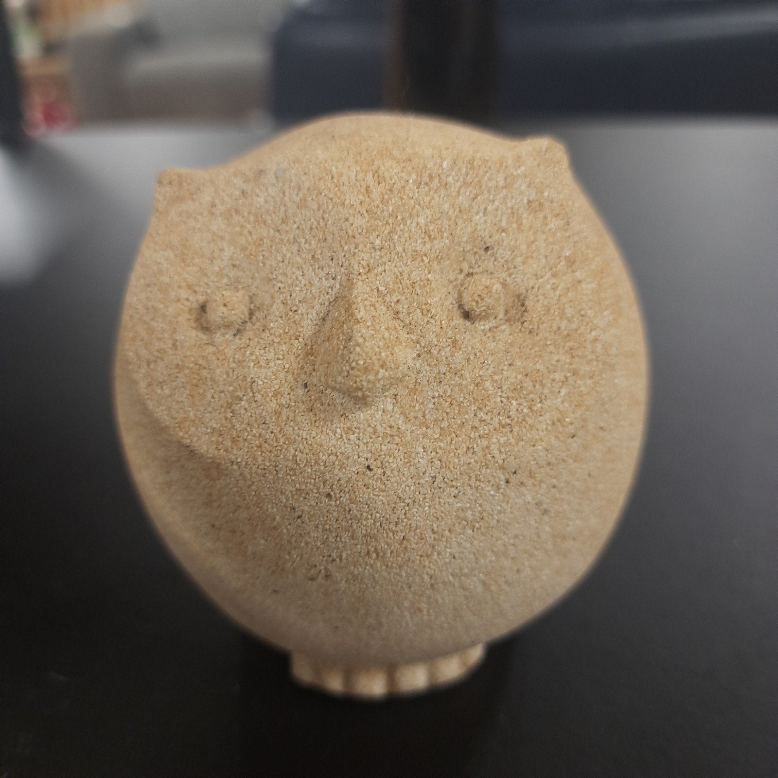 vintagr Marbell Stone Art Uil beeldje zandkleurig, Huis en Inrichting, Gebruikt, Beige, Ophalen of Verzenden, Landelijk