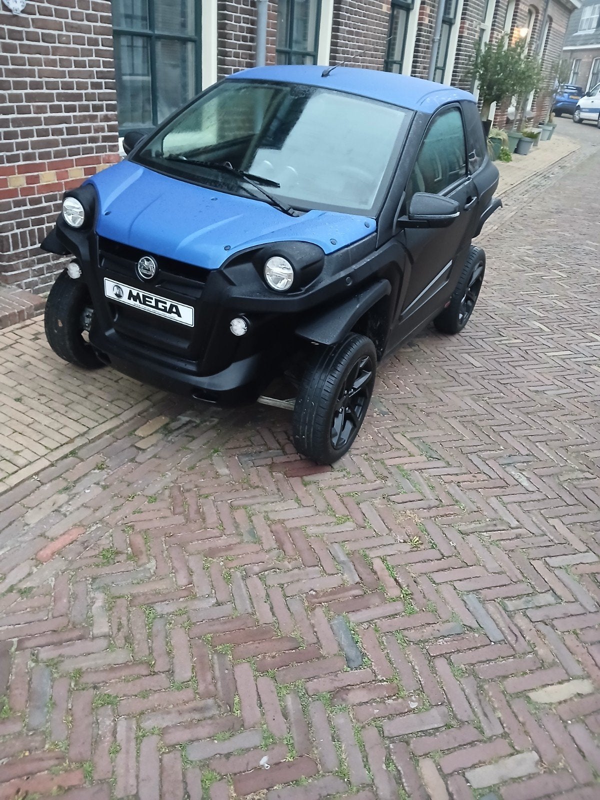 aixam elektrische mega scouty, Auto's, Blauw, Leder, Elektrisch, Particulier